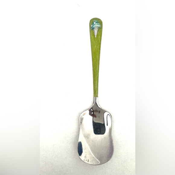 SPRING STREET ENAMEL ICE CREAM TEA SPOONS SET OF 4 - Picture 3 of 3